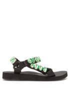 Matchesfashion.com Arizona Love - X Timeless Pearly Shell Embellished Sandals - Womens - Green