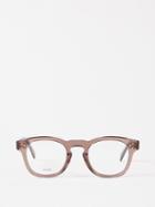 Celine Eyewear - Round Acetate Glasses - Mens - Dark Brown