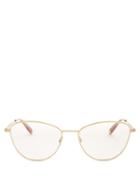 Matchesfashion.com Garrett Leight - Olive 51 Cat Eye Glasses - Womens - Gold