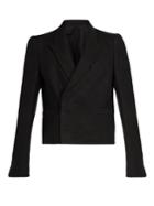 Rick Owens Cropped Double-breasted Camel Hair-blend Blazer
