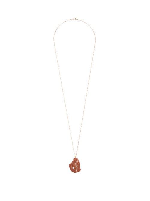 Matchesfashion.com Cvc Stones - Ignite Diamond & 18kt Gold Necklace - Womens - Brown