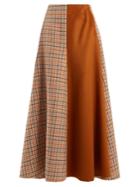 Golden Goose Deluxe Brand Cadria Contrast-panel Checked Skirt