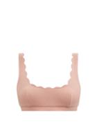Ladies Beachwear Marysia - Mini Palm Springs Scalloped-edge Bikini Top - Womens - Pink
