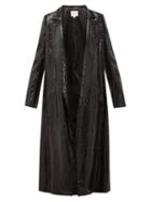 Matchesfashion.com Galvan - Open Front Sequinned Coat - Womens - Black