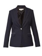 Matchesfashion.com Golden Goose - Venice Crystal Embellished Single Breasted Blazer - Womens - Navy