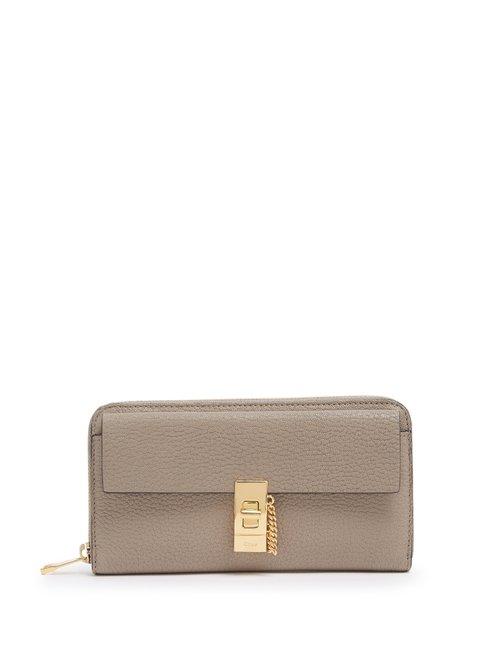 Matchesfashion.com Chlo - Drew Zip Around Leather Wallet - Womens - Grey