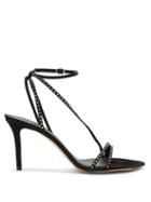 Matchesfashion.com Isabel Marant - Axee Crystal-embellished Suede Sandals - Womens - Black
