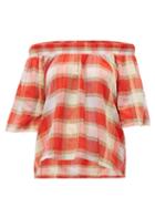 Matchesfashion.com Ace & Jig - Marisol Plaid Cotton Top - Womens - Red