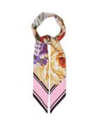 Matchesfashion.com Dolce & Gabbana - Slim Floral-print Scarf - Womens - Multi