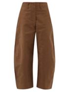 Matchesfashion.com Lemaire - Cropped Cotton Chino Trousers - Womens - Khaki