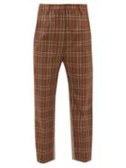 Matchesfashion.com Mm6 Maison Margiela - Contrast Check Twill Trousers - Womens - Brown