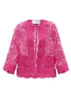 Matchesfashion.com Valentino - Scalloped Guipure-lace Jacket - Womens - Pink