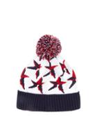 Matchesfashion.com Perfect Moment - Star Jacquard Wool Blend Beanie Hat - Womens - White