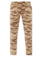 Matchesfashion.com Nili Lotan - Jenna Tiger-print Cotton-blend Cropped Trousers - Womens - Animal