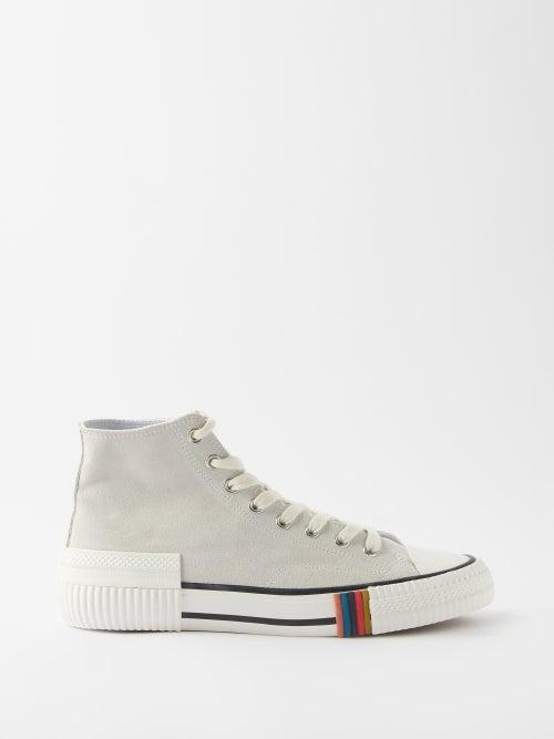 Paul Smith - Kelvin Suede High-top Trainers - Mens - White Multi
