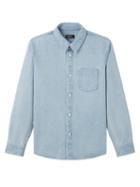 Matchesfashion.com A.p.c. - Victor Patch-pocket Denim Shirt - Mens - Light Blue