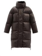 Khaite - Leo High-neck Quilted-leather Down Coat - Womens - Black
