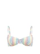 Ladies Beachwear Solid & Striped - The Eva Striped Bikini Top - Womens - Multi