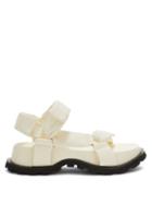 Ladies Shoes Jil Sander - Padded Nappa-leather Flatform Sandals - Womens - White