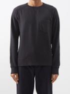 Officine Gnrale - Chris Crew-neck Cotton-jersey Sweatshirt - Mens - Black