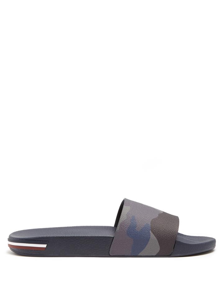 Moncler Ivane Camouflage-print Rubber Slides