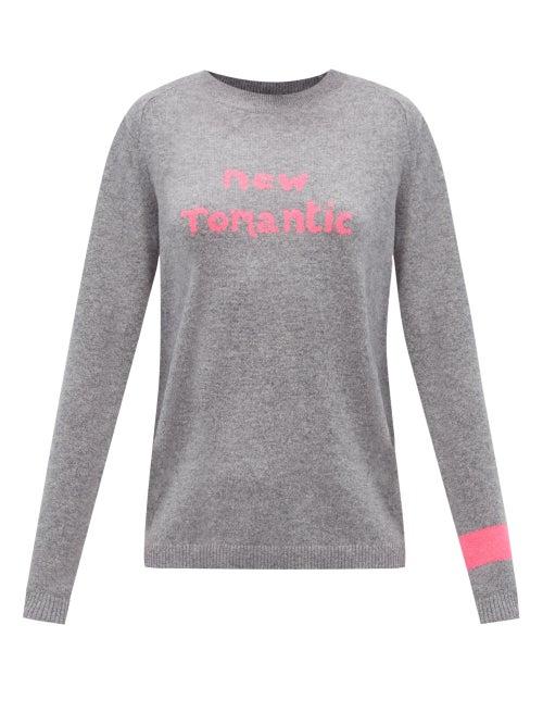 Matchesfashion.com Bella Freud - New Romantic-intarsia Cashmere Sweater - Womens - Grey
