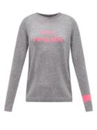 Matchesfashion.com Bella Freud - New Romantic-intarsia Cashmere Sweater - Womens - Grey
