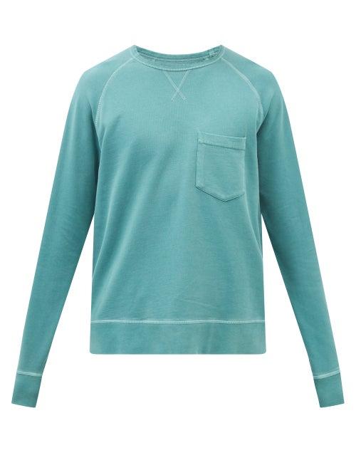 Officine Gnrale - Chris Cotton-jersey Sweatshirt - Mens - Blue