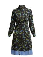 Matchesfashion.com Altuzarra - Strada Dip Dye Ruched Silk Dress - Womens - Black Multi