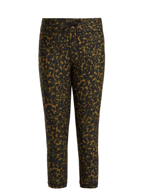 Matchesfashion.com The Upside - Nyc Leopard Camo Print Leggings - Womens - Khaki