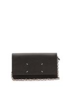 Maison Margiela - Four-stitch Chain-strap Leather Continental Wallet - Mens - Black