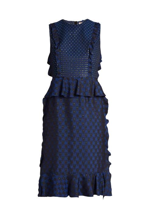Lanvin Ruffled Jacquard Dress