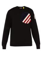 Matchesfashion.com 2 Moncler 1952 - Logo Appliqu Cotton Sweatshirt - Mens - Black