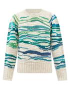 Isabel Marant Toile - Serene Marbled-stripe Wool-blend Sweater - Womens - Ivory Multi