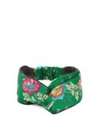 Gucci Floral-embroidered Satin Headband