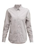 Matchesfashion.com Golden Goose - Contrast Check Poplin Shirt - Womens - Brown
