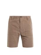 The Lost Explorer Chur Mid-rise Slub-cotton Shorts