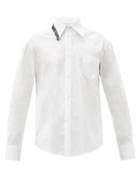 Matchesfashion.com Namacheko - Button-embellished Cotton-poplin Shirt - Mens - White