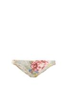 Matchesfashion.com Zimmermann - Kali Hibiscus Floral Print Bikini Briefs - Womens - Blue Multi