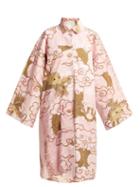 Matchesfashion.com By Walid - Dorothee Antique Cotton Coat - Womens - Pink Multi