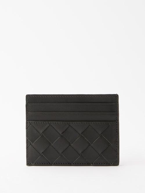 Bottega Veneta - Intrecciato Leather Cardholder - Mens - Dark Green