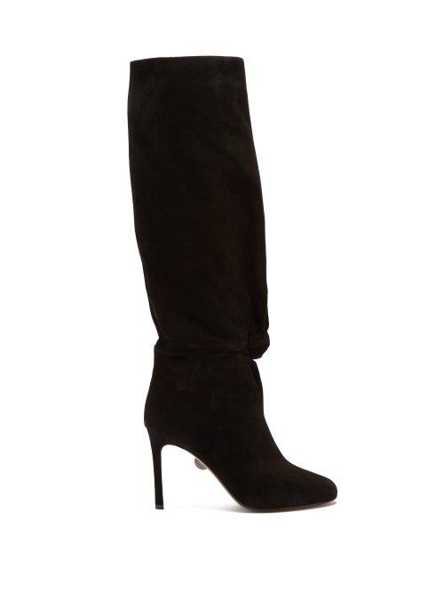 Matchesfashion.com Samuele Failli - Betsy Knee High Suede Boots - Womens - Black