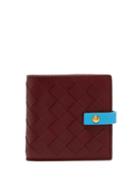 Matchesfashion.com Bottega Veneta - Intrecciato Leather Wallet - Womens - Burgundy Multi