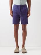 Frescobol Carioca - Felipe Linen-blend Shorts - Mens - Navy