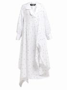Matchesfashion.com Jacquemus - Rosaria Polka Dot Front Slit Maxi Dress - Womens - White Multi