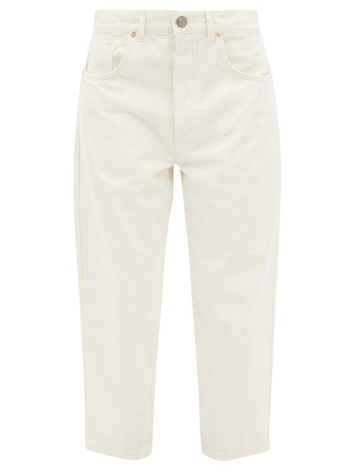 Raey - Carrot Cropped Organic-cotton Jean - Womens - Ivory