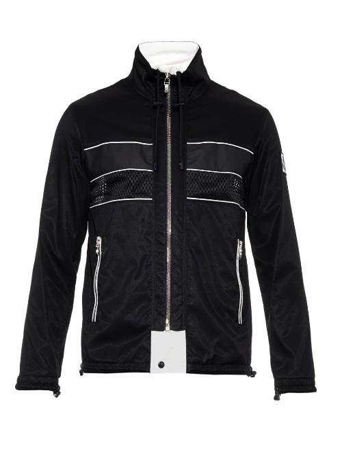 Moncler Gamme Bleu Mesh-insert Striped Jacket