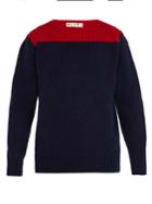 Marni Contrast-panel Wool-blend Sweater