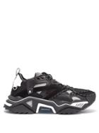 Matchesfashion.com Calvin Klein 205w39nyc - Strike 205 Leather And Mesh Trainers - Mens - Black