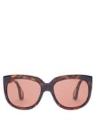 Matchesfashion.com Gucci - Tortoiseshell Oversized Acetate Sunglasses - Womens - Tortoiseshell